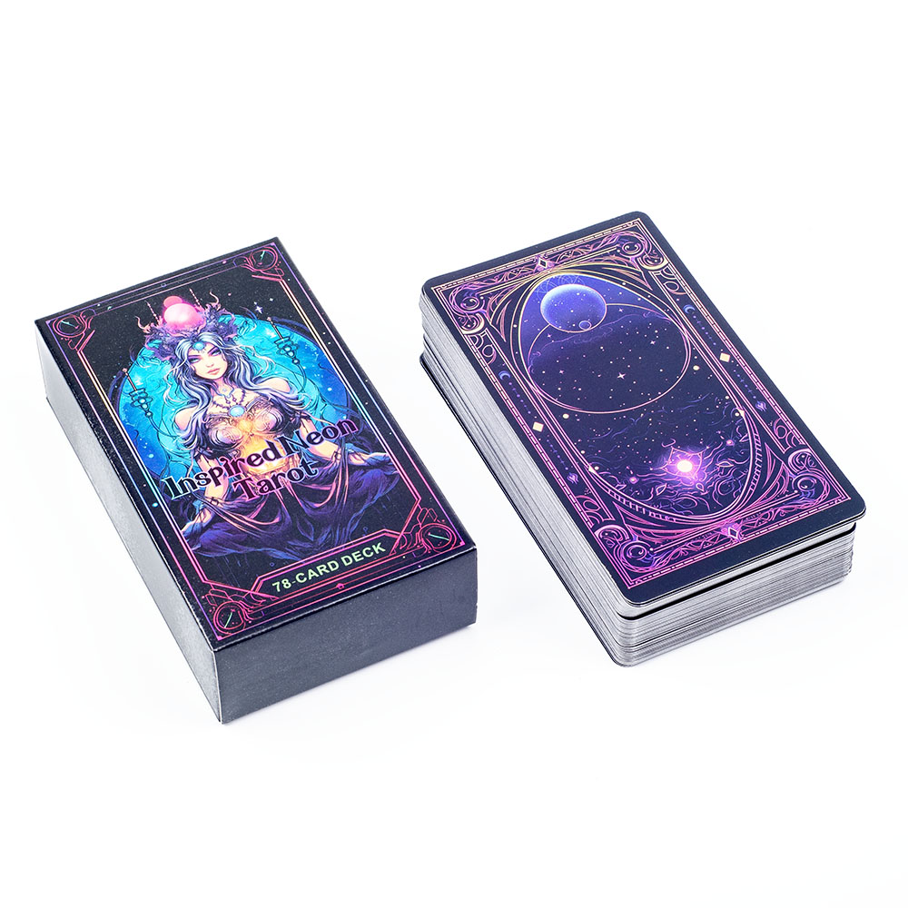 Inspired Neon Tarot Deck 78 Ca - огляд і ціна Tarot Deck With Guidebook