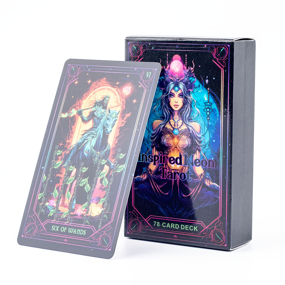 Inspired Neon Tarot Deck 78 Ca - огляд і ціна Tarot Deck With Guidebook